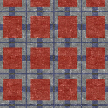 Abstract Red Farmhouse Handmade Modern Outdoor Area Rug RV-15