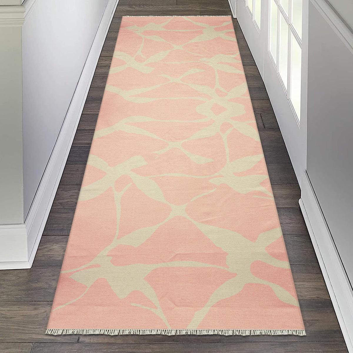 Modern Pink Handmade Living Room Cotton Modern Rug RV-18