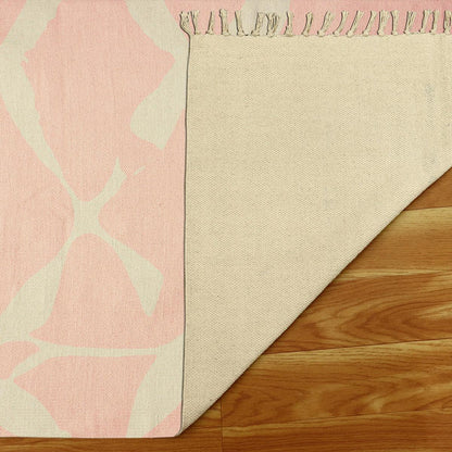 Modern Pink Handmade Living Room Cotton Modern Rug RV-18