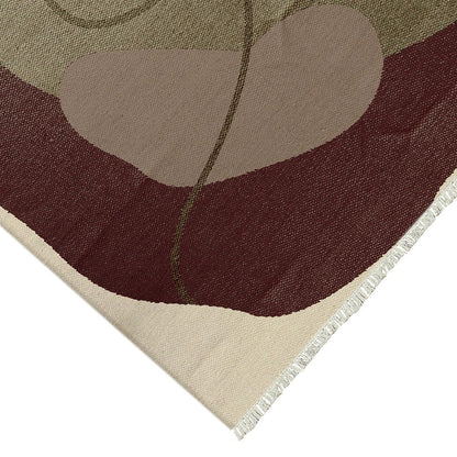 Abstract Brown Trendy Attractive Cotton Farmhouse Area Rug RV-26