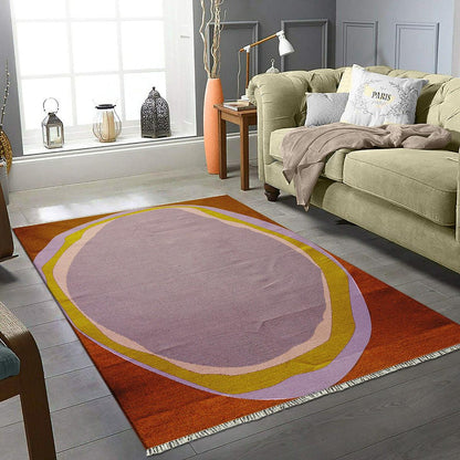 Handmade Purple Interior Attractive Abstract Entry Way Rug RV-28