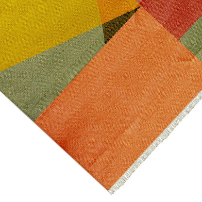 Abstract Multicolor Handmade Modern Living Room Cotton Area Rug RV-32