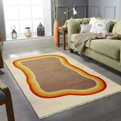 Handloom Multicolor Home Decor Indian Abstract Cotton Area Rug RV-34