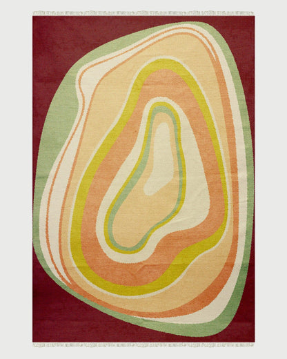 Eco Friendly Multicolor Cotton Handmade Abstract Modern Area Rug RV-36