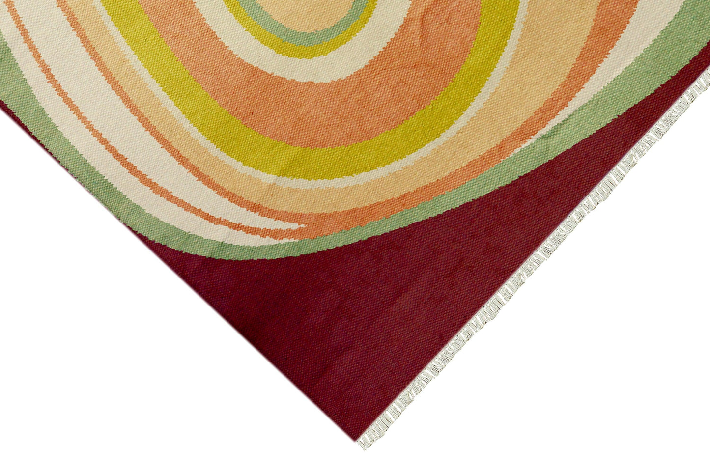 Eco Friendly Multicolor Cotton Handmade Abstract Modern Area Rug RV-36