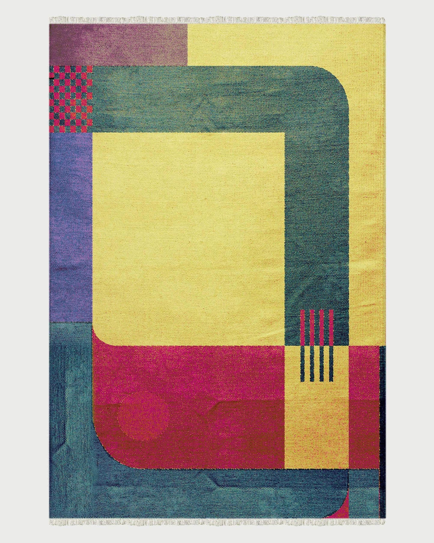 Eco Friendly Multicolor Abstract Handmade Modern Living Area Rug RV-37