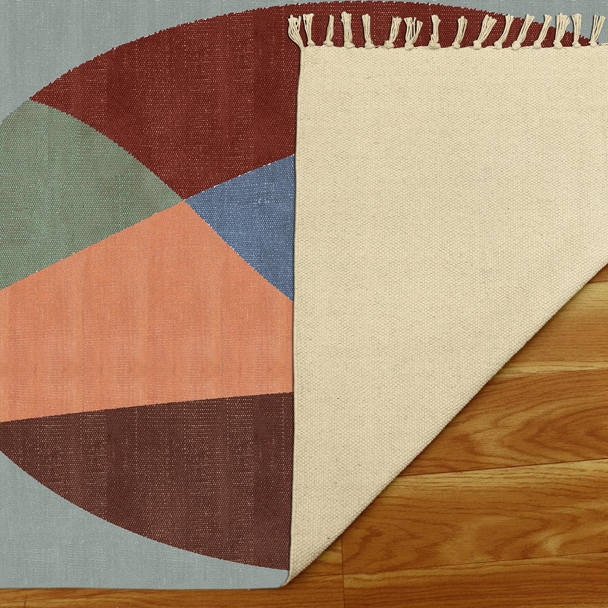 Farmhouse  Multicolor Eco Friendly Bordered Modern Cotton Rug RV-40