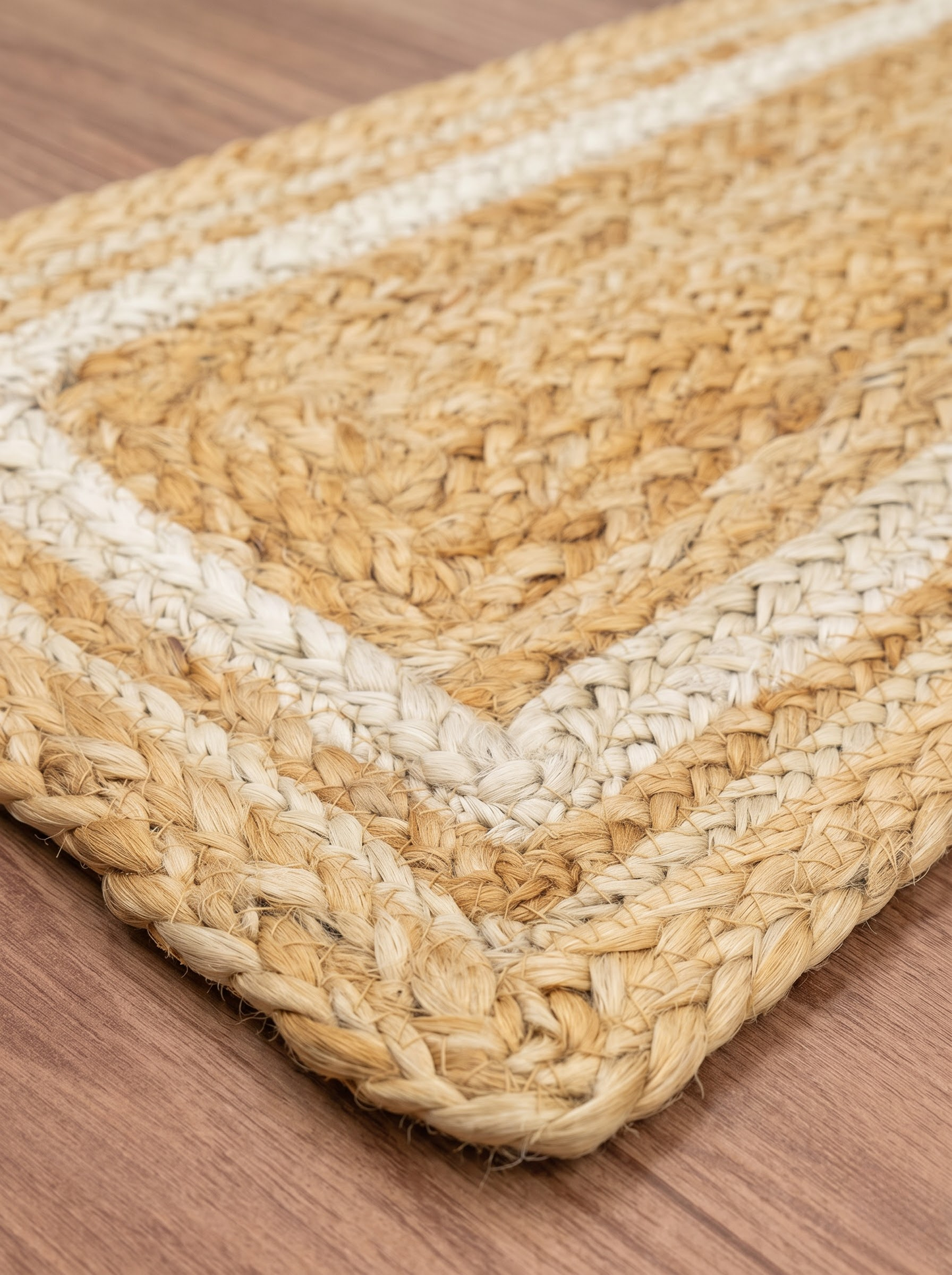 Handwoven Braided Jute Stair Treads Set – Boho Farmhouse Rug
