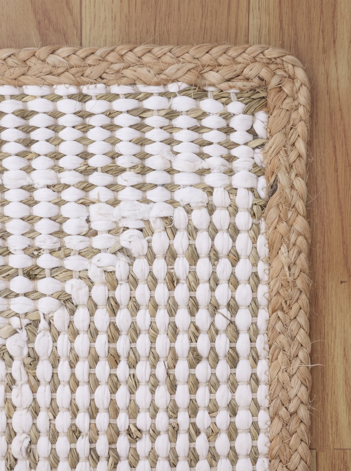Handwoven Braided Jute Stair Treads – Sisal Boho Farmhouse Rug Set