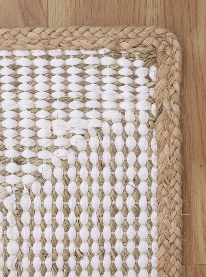Handwoven Braided Jute Stair Treads – Sisal Boho Farmhouse Rug Set