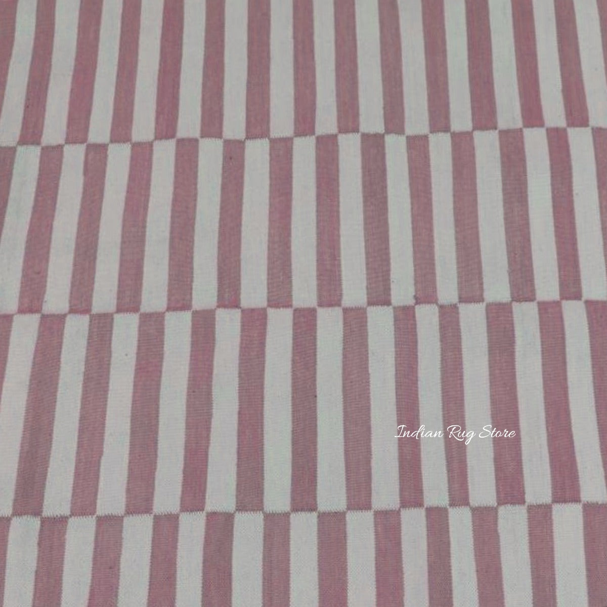 Hand Tufted Pink Stripped Area Rug