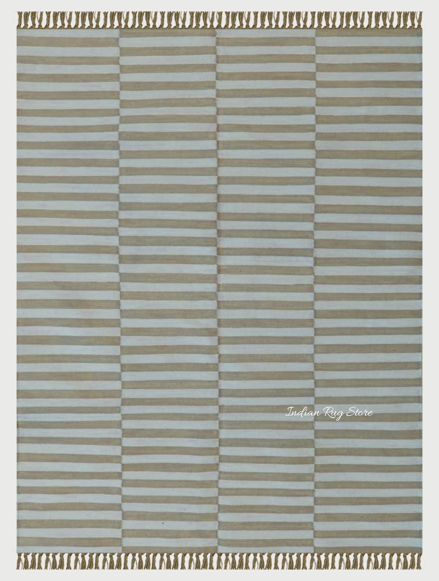 Hand Tufted Pale Stripped Area Rug