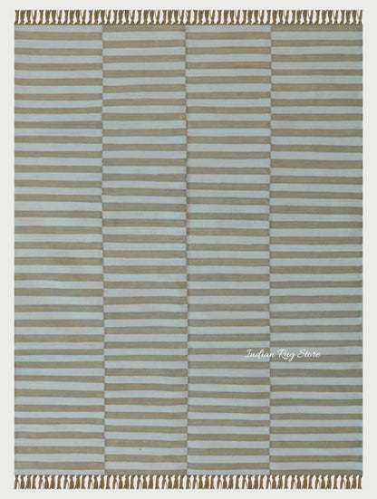 Hand Tufted Pale Stripped Area Rug