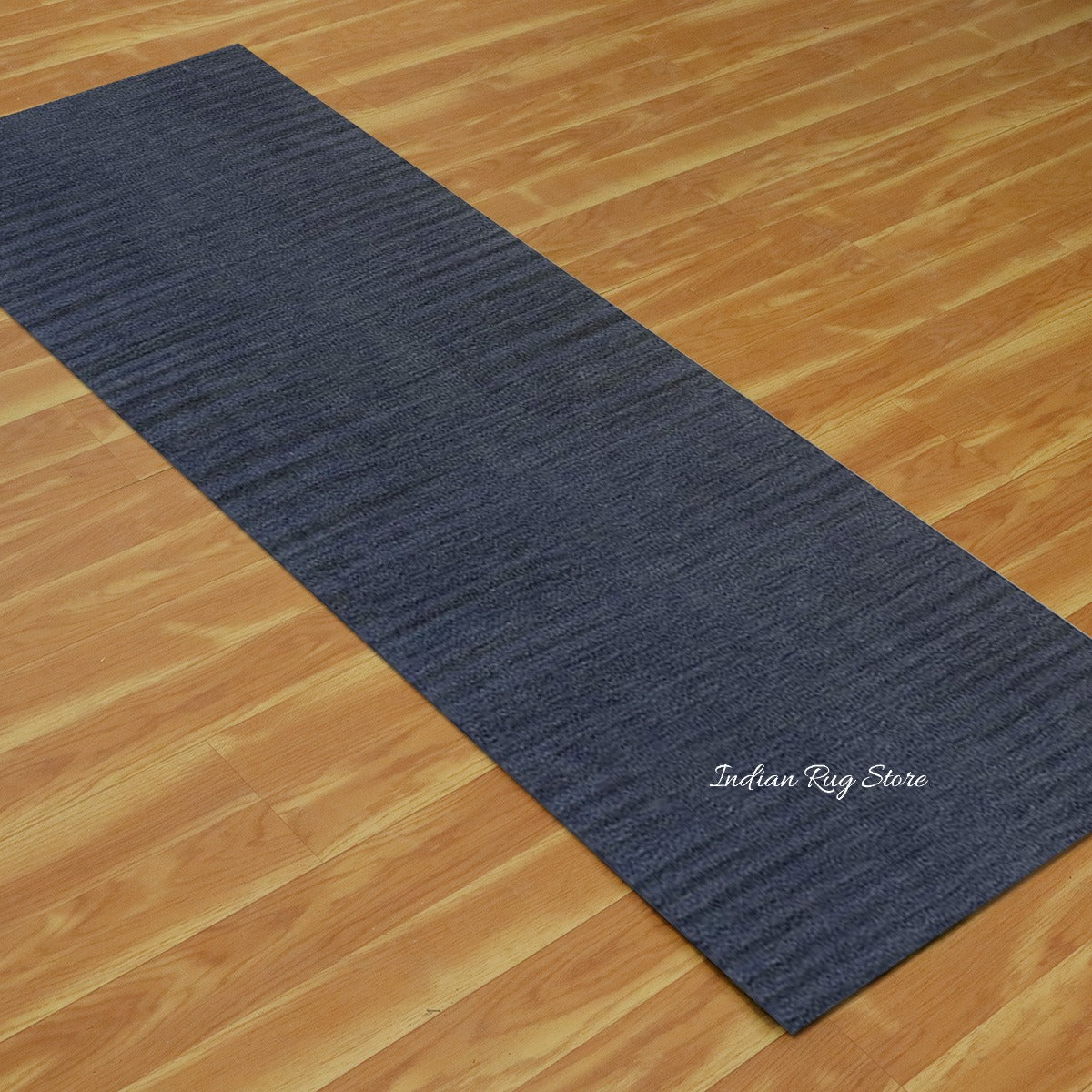 Natural Blue Hand Tufted Solid Bedroom Area Rug