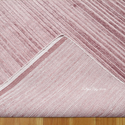 Pink Color Hand Tufted Bedroom Area Wool Rug