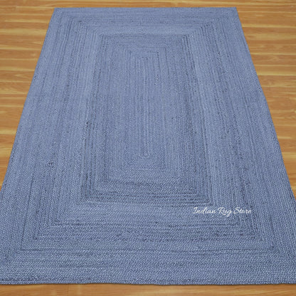 Hand Tufted Light Blue Solid Living Area Rug