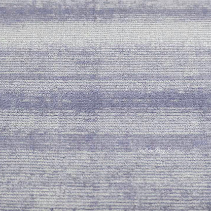 Handmade Blue and White Stripped Living Area Rug