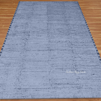 Beautiful Hand Tufted Natural Light Blue Living Area Rug