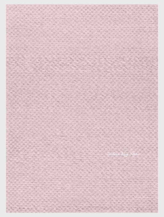 Hand Tufted Light Pink Entry Way Wool Rug