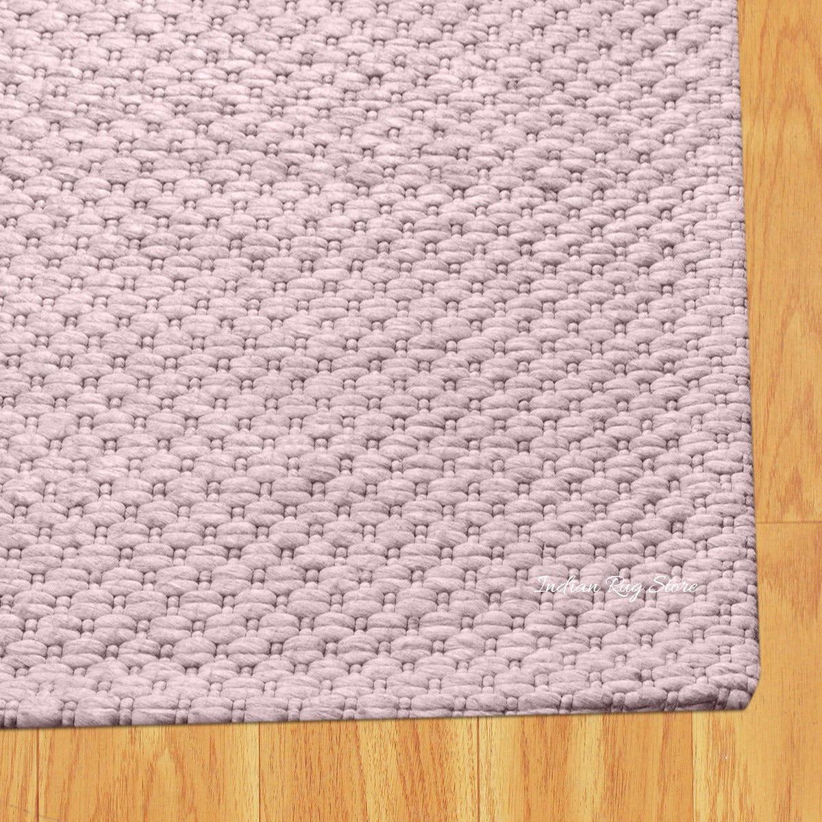 Hand Tufted Light Pink Entry Way Wool Rug