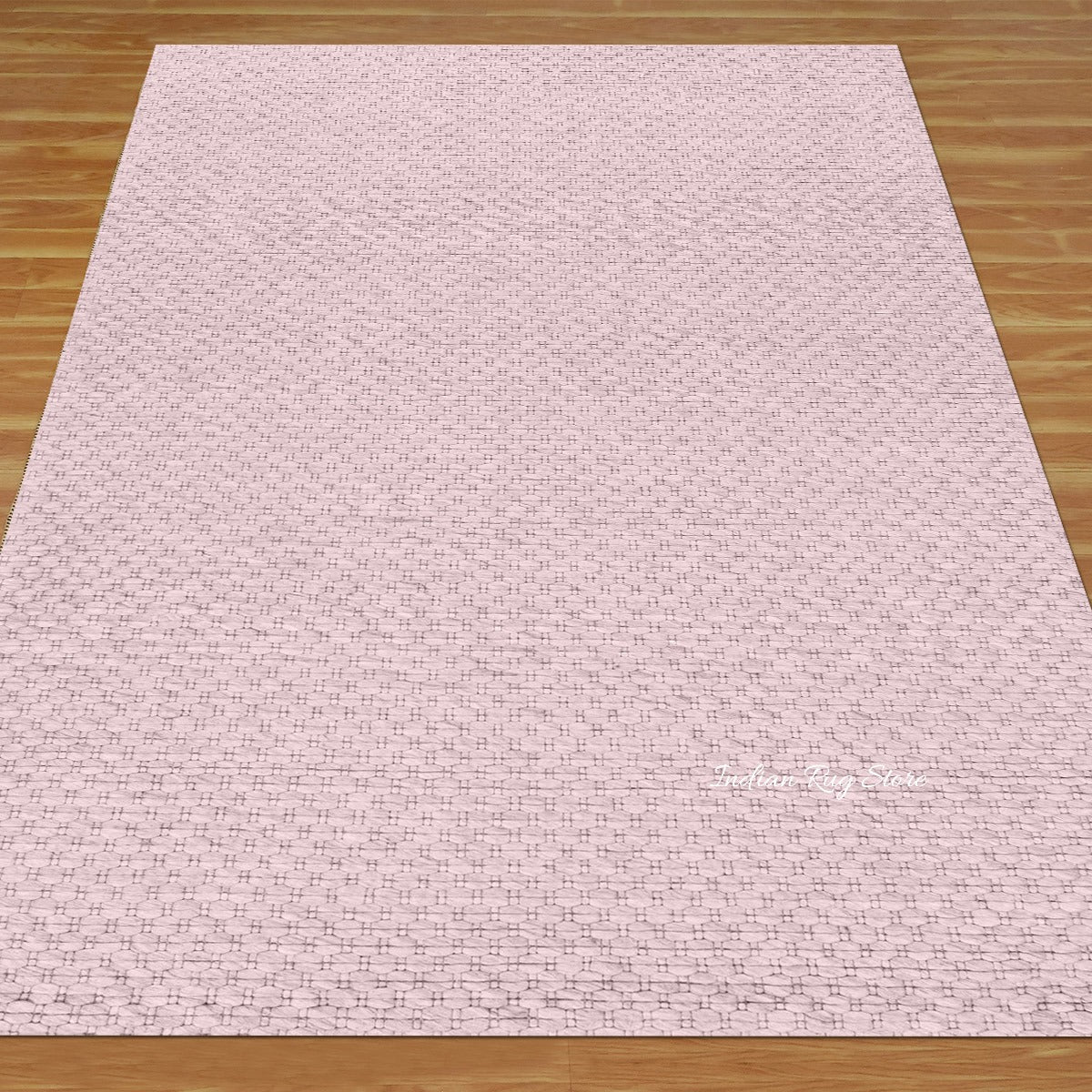 Hand Tufted Light Pink Entry Way Wool Rug