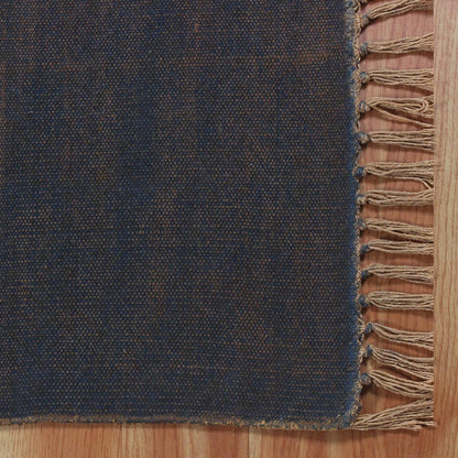 Blue Brown Hand tufted work Abstract Home Decor Cotton Rug - Indian Rug Store