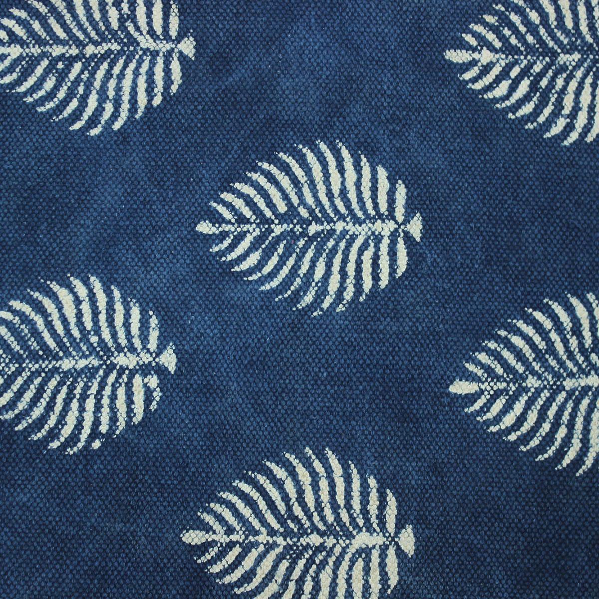 Hand Block Print Work Blue Bordered Trendy Bedroom Decor Cotton Rug