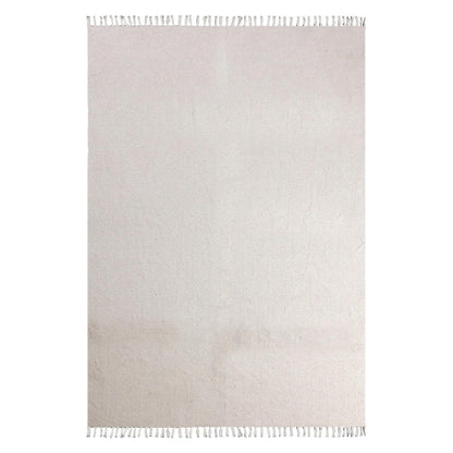 Plain Abstract Beige Farmhouse Decor Cotton Rug