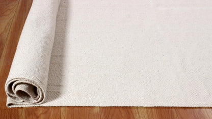 Plain Abstract Beige Farmhouse Decor Cotton Rug