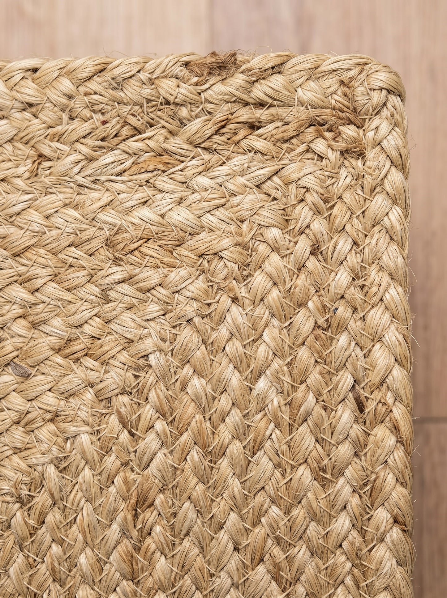 Braided Jute Stair Treads Rug, Handmade, Beige & White colors