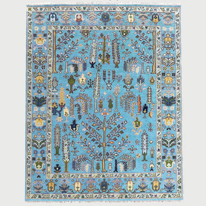 Bed Room Hand Knotted Multicolor Large Area Rug - Indian Rug Store