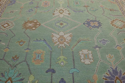 Hand Knotted Wool Multicolor Outdoor Garden Area rug - Indian Rug Store