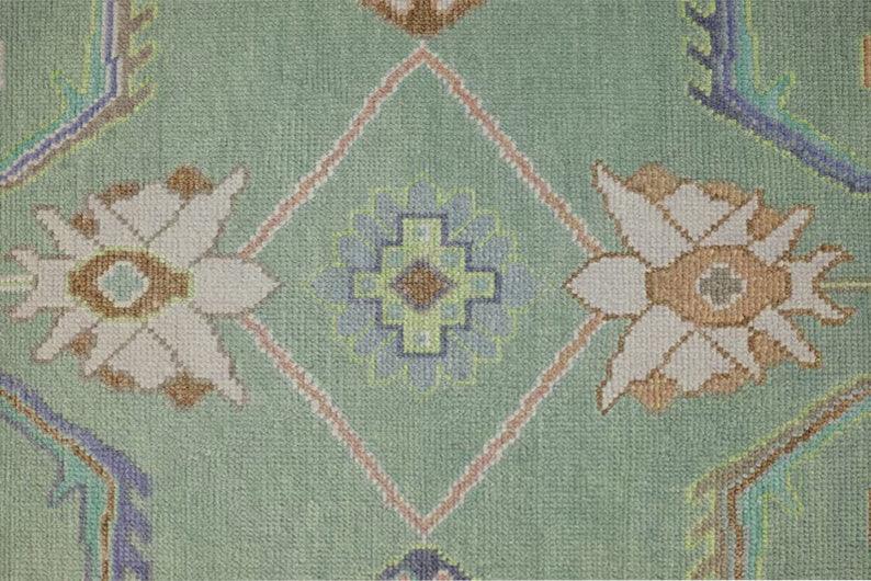 Hand Knotted Wool Multicolor Outdoor Garden Area rug - Indian Rug Store