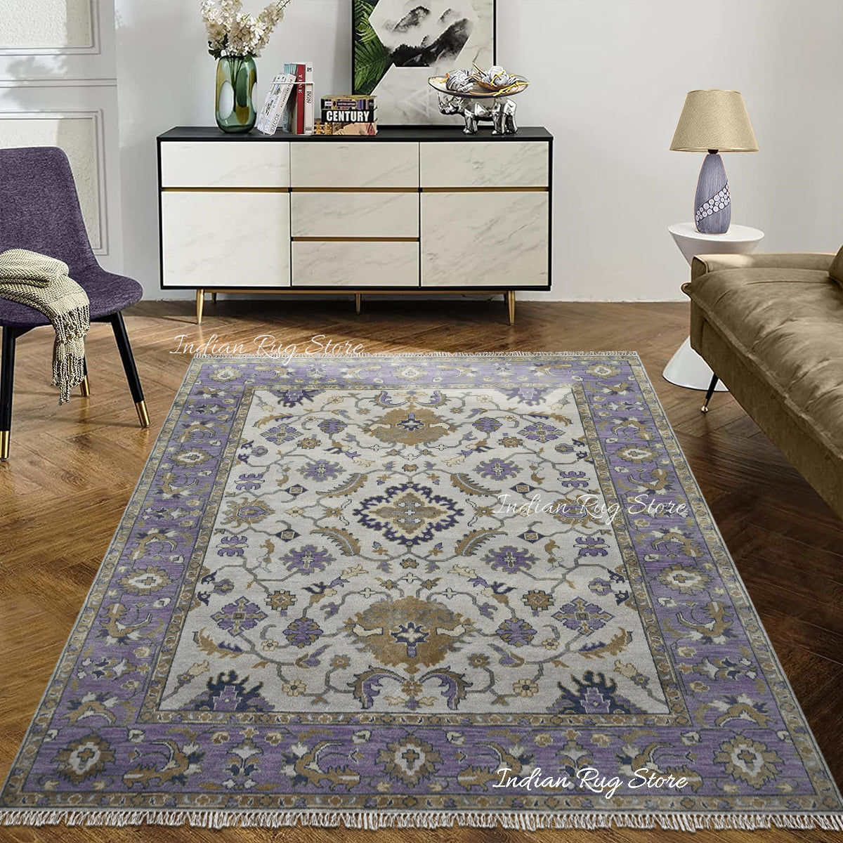 Hand Knotted Oushak For Home Decor Area Rug