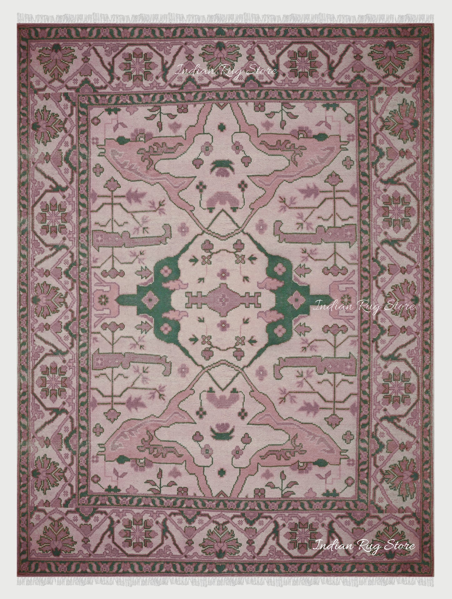 Red Multicolor Traditional Turkish Wool Rug