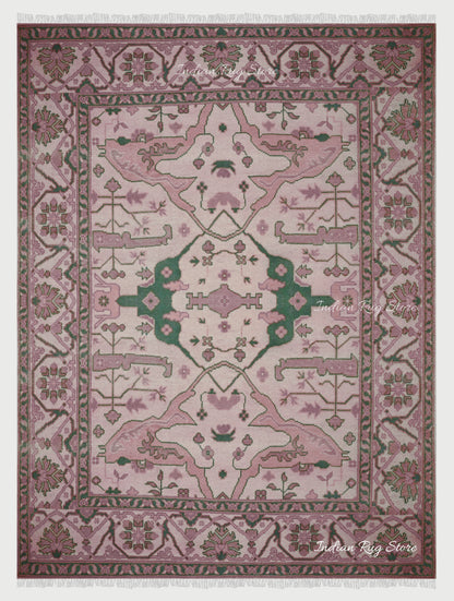 Red Multicolor Traditional Turkish Wool Rug