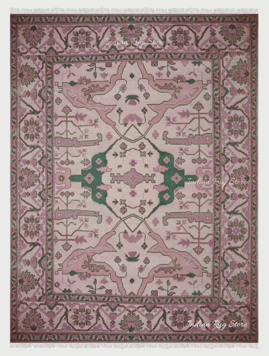 Red Multicolor Traditional Turkish Wool Rug