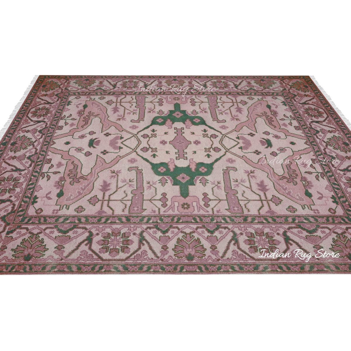 Red Multicolor Traditional Turkish Wool Rug