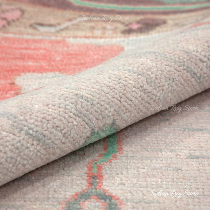 Multicolor Hand Knotted Turkish Wool Laundry Rug