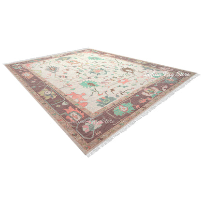 Multicolor Hand Knotted Turkish Wool Laundry Rug