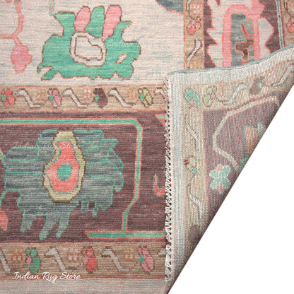 Multicolor Hand Knotted Turkish Wool Laundry Rug