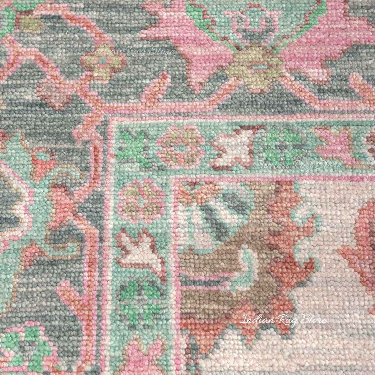 Multicolor Natural Handmade Wool Oushak Rug