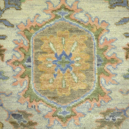 Multicolor Handmade Wool Oushak Multicolor Rug