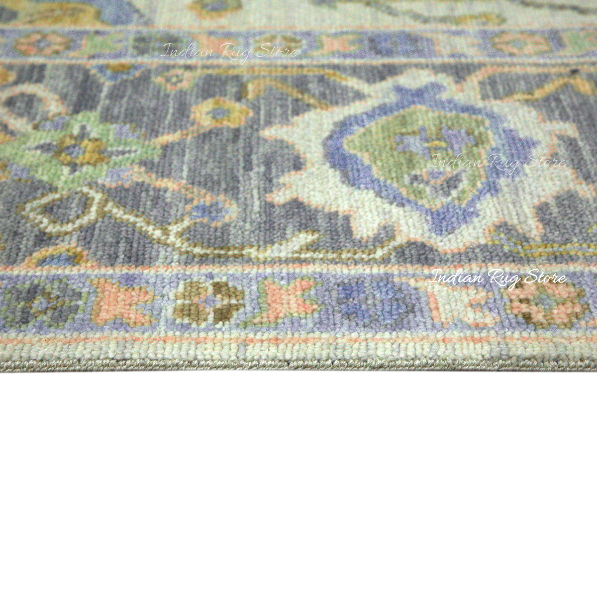 Multicolor Handmade Wool Oushak Multicolor Rug