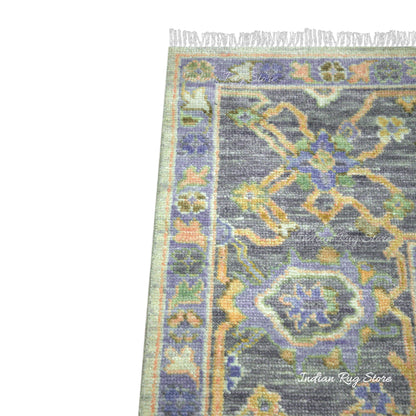 Multicolor Handmade Wool Oushak Multicolor Rug