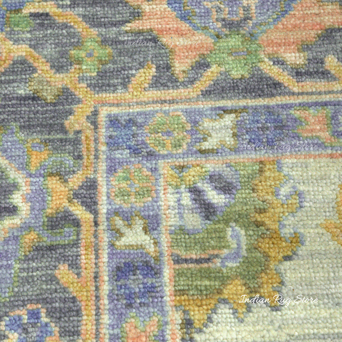 Multicolor Handmade Wool Oushak Multicolor Rug