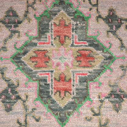 Oushak Wool Traditional Hand Knotted Bedroom Rug