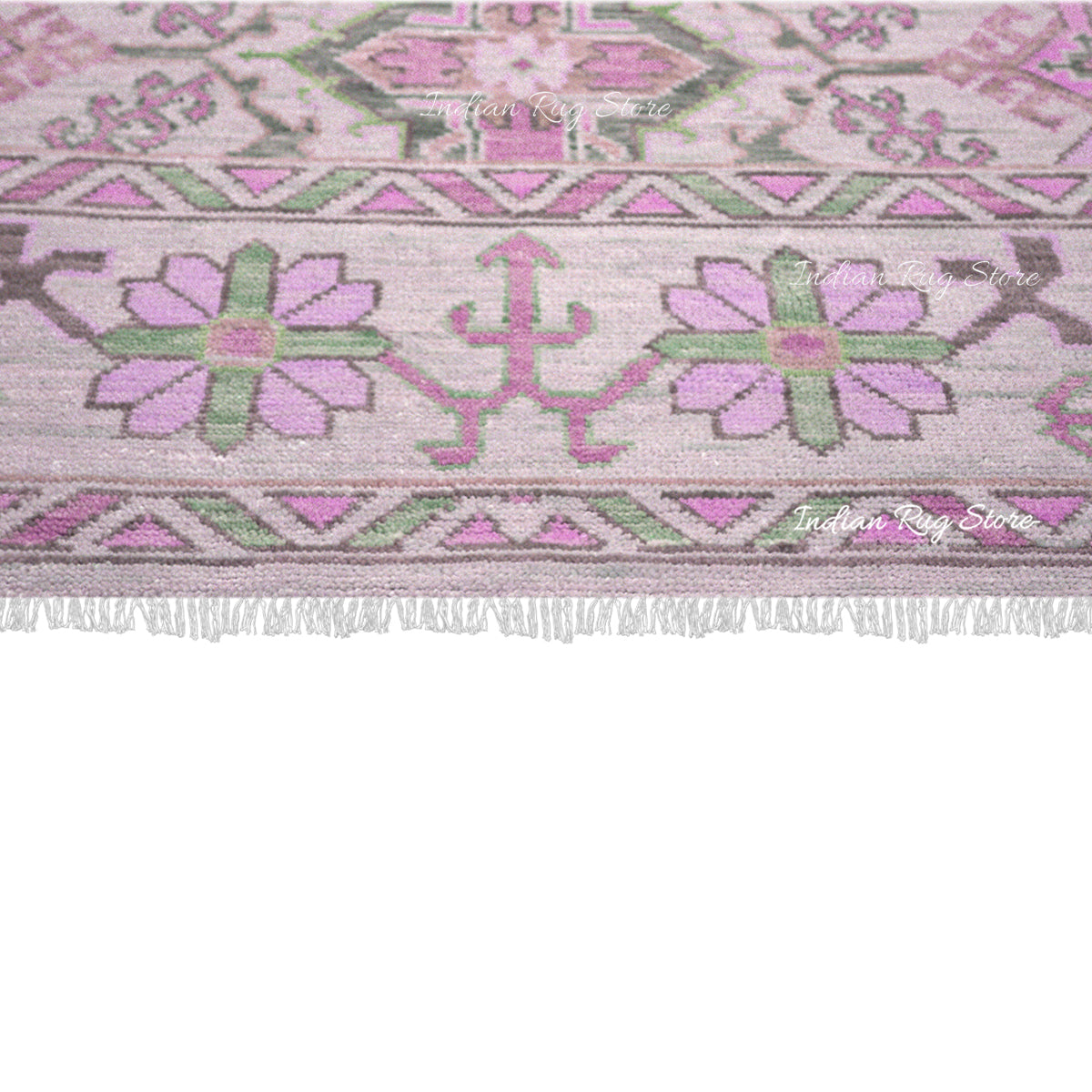 Hand Knotted Beautiful Natural Wool Oushak Rug