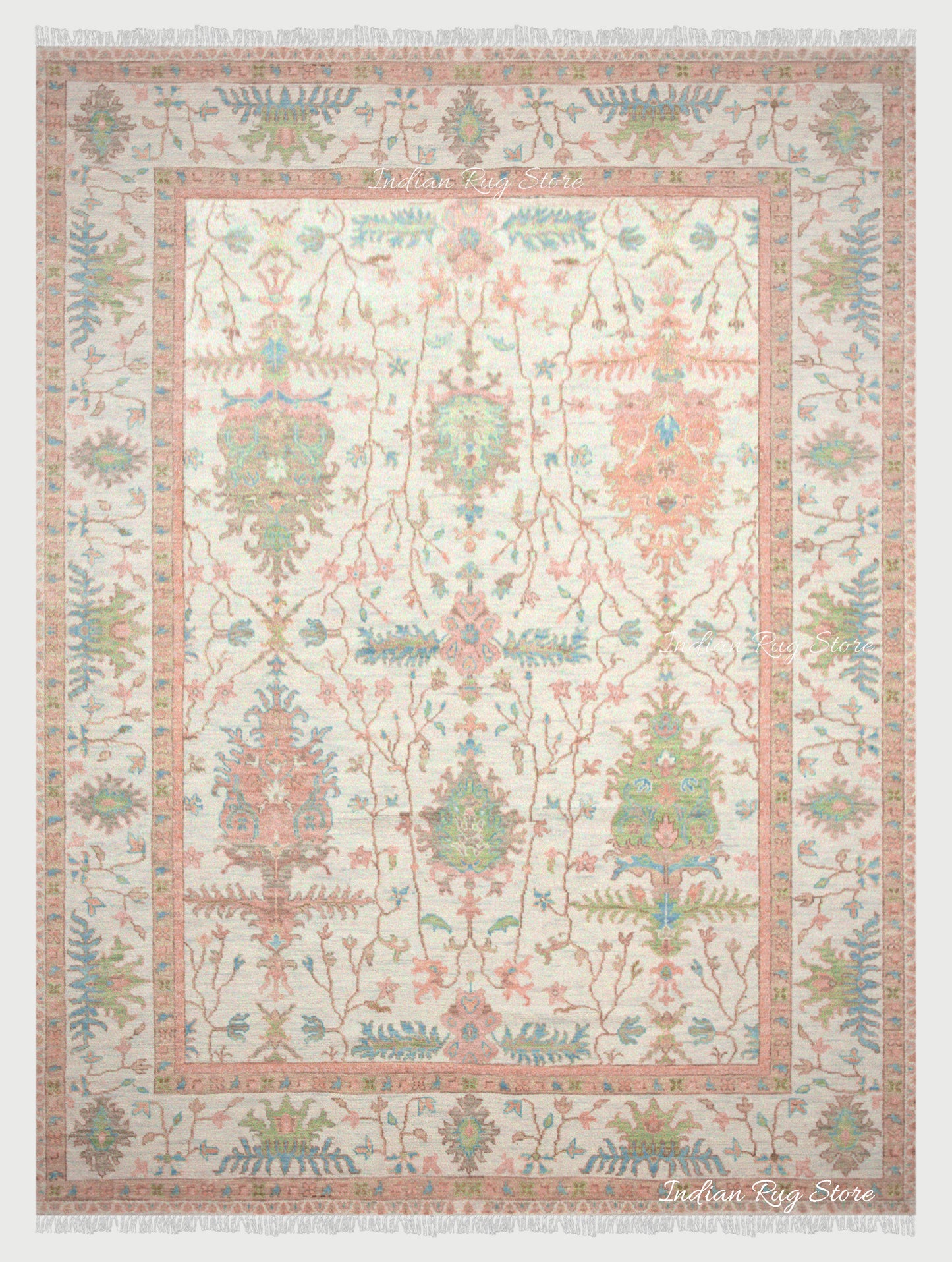 Hand Knotted Oushak for Bedroom Rug