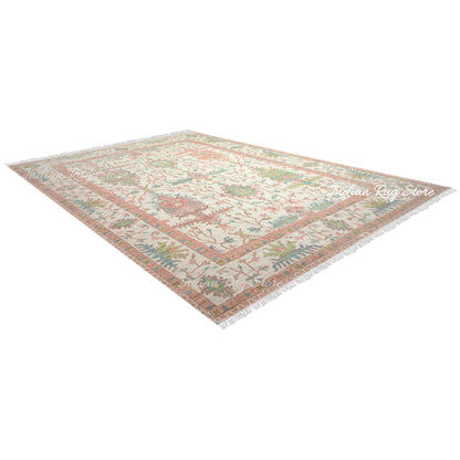 Hand Knotted Oushak for Bedroom Rug